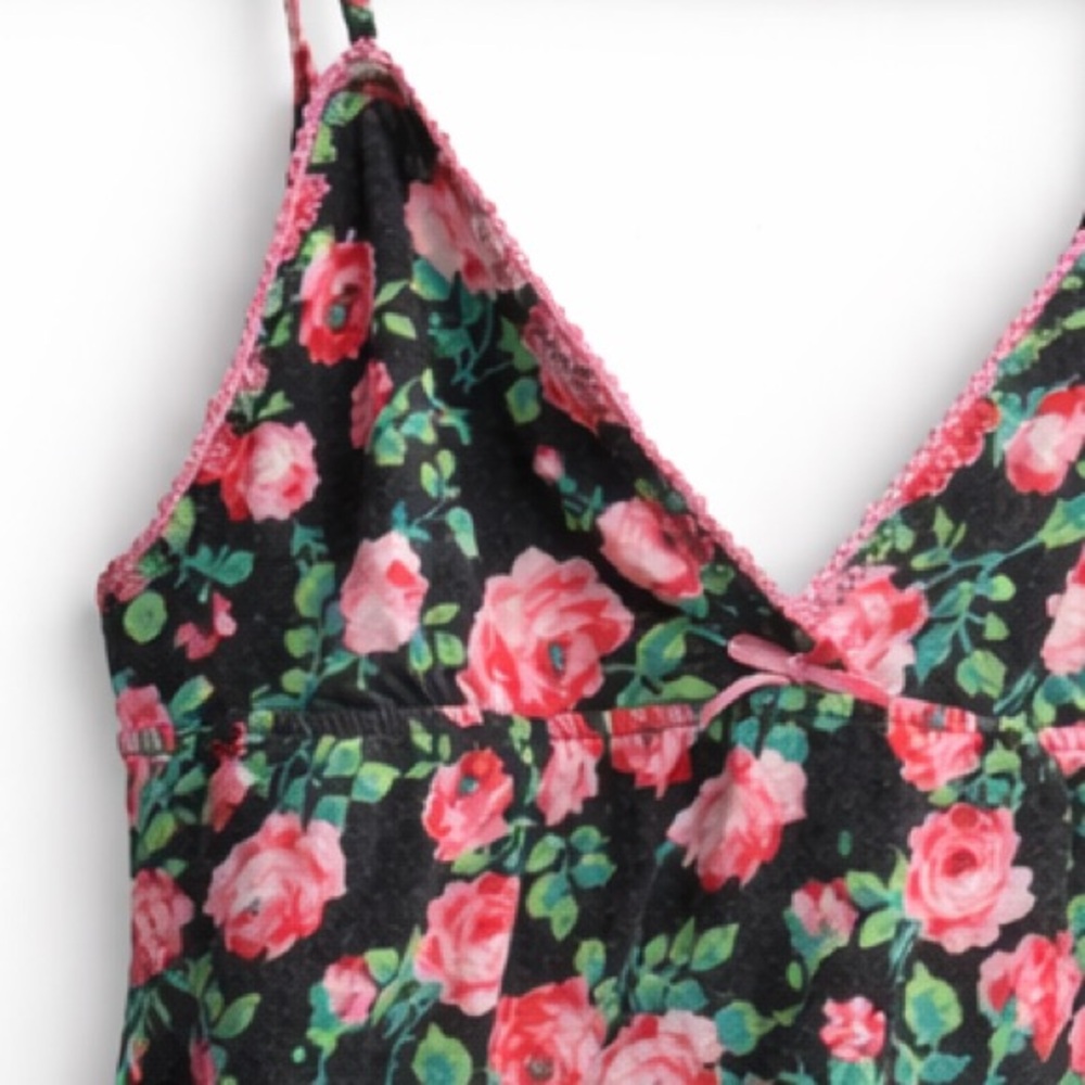 RARE Vintage 2006 VS PINK Y2K Floral Lace Trim Chemise Nightie - XS - Picture 5 of 7